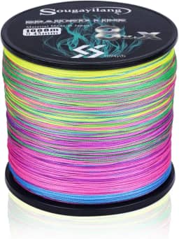 Linha de pesca trançada de 1000 m da Sougayilang para pesca de peixes-pedra, lingcods e recifes - Linha de desempenho confiável