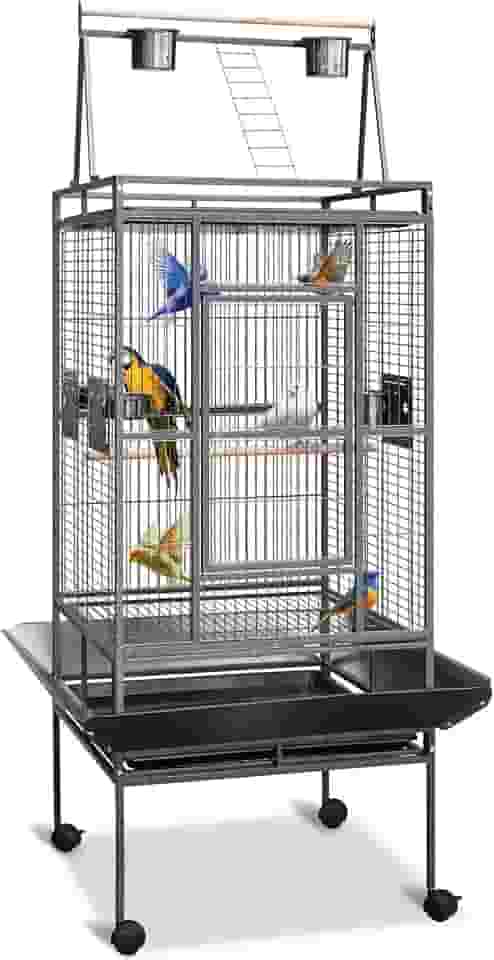 Gaiola para Calopsita 82 * 76 * 175 Cm, com Suporte, Pode Ser Movido Em 360°, Aço Carbono, Esmalte Cozido, Viveiro para Calopsita, Gaiolas, Gaiola Calopsita, Viveiro para Papagaio