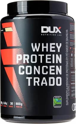 Whey Protein Concentrado Baunilha Pote 900g – Contribui para o Ganho Muscular Hipertrofia – Dux Human Health (Embalagem pode variar)