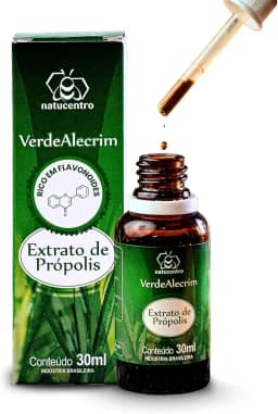 Extrato de Propolis VerdeAlecrim Natucentro 30ml – Própolis Verde Mineira com Teor de Flavonoides e Artepillin C – Extrato de Propolis Natural para Imunidade e Bem-Estar