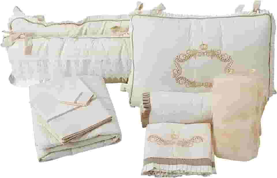 Giz de Cor Confecções Kit De Berço Imperial 09 Peças Palha