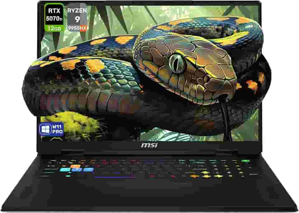 MSI Notebook para jogos Vector A18 HX, AMD Ryzen 9-9955HX, RAM DDR5 de 32 GB, SSD PCIe de 2 TB, QHD+ de 18 polegadas (2560 x 1600) tela 240Hz, Nvidia G-Force RTX 5070Ti, teclado RGB de 24 zonas, W11