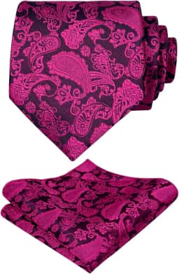 Conjunto de gravata floral casual com gravata Paisley
