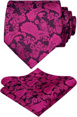Conjunto de gravata floral casual com gravata Paisley