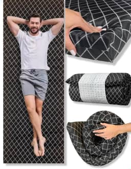 Colchonete Camping Portátil Kiero Solteiro 188x65x5 cm de Espuma D25 Dobrável Grosso pra dormir barraca acampamento pesca visita