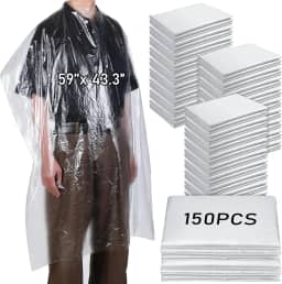 Yahenda 150 Pcs Disposable Salon Capes Bulk Waterproof Hair Cutting Capes for Barber Stylist Dye Supplies 59 x 43.3 Inch