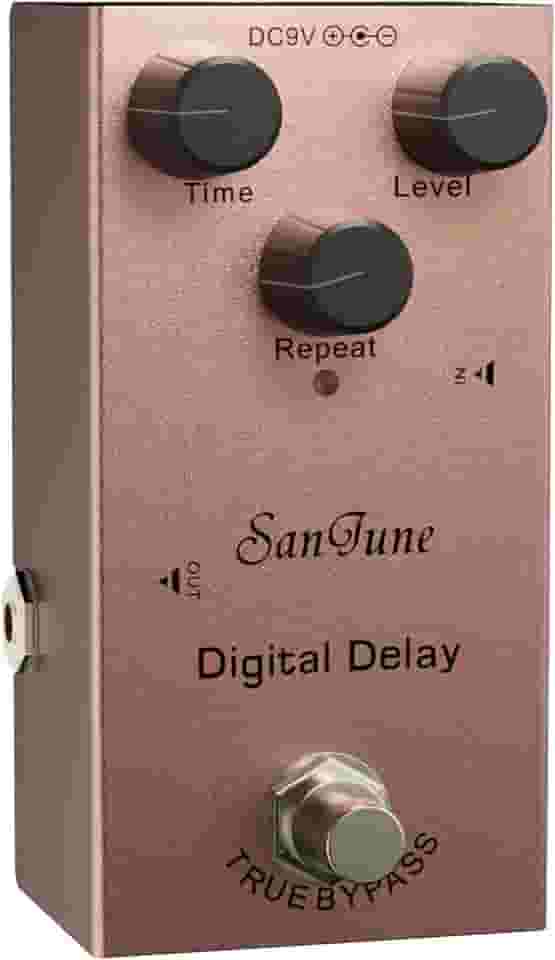 SanJune Pedal De Delay Digital Para Guitarra Elétrica E Baixo - Tamanho Mini