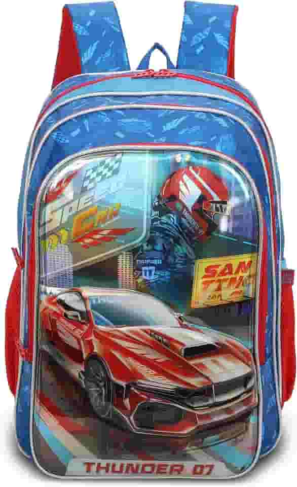 SANTINO, Mochila Infantil Speed Car Tunning Race by Santino Poliéster SCM11U Azul Marinho