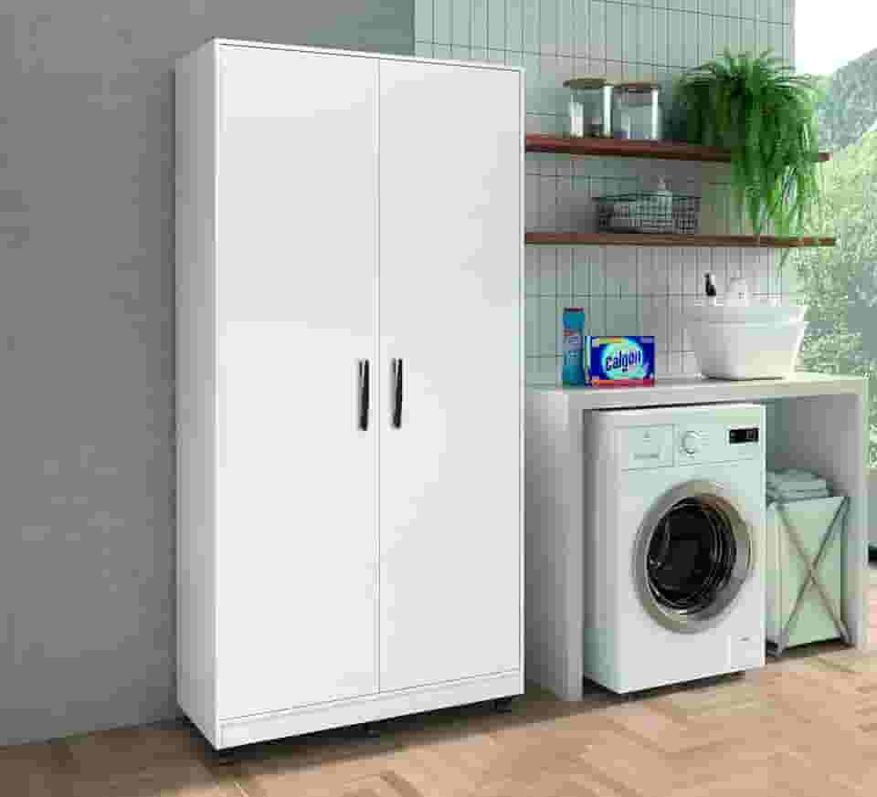 ARMÁRIO MULTIUSO 2 PORTAS LAVANDERIA 100% MDF
