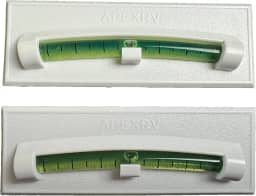 Apex RV Adesivo de nível de bolha graduado para trailer, trailer, trailer, motorhome e caravana branco, pacote com 2 (branco)