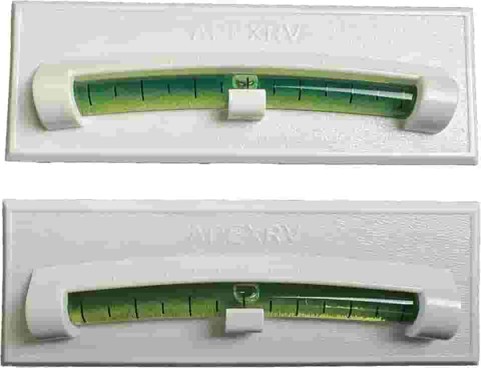 Apex RV Adesivo de nível de bolha graduado para trailer, trailer, trailer, motorhome e caravana branco, pacote com 2 (branco)