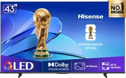 Hisense Smart TV UHD 4K QLED 43" Polegadas 43Q6Q com HDR10+, Dolby Atmos, Sports Mode, Game Mode Plus e Compatível com Alexa