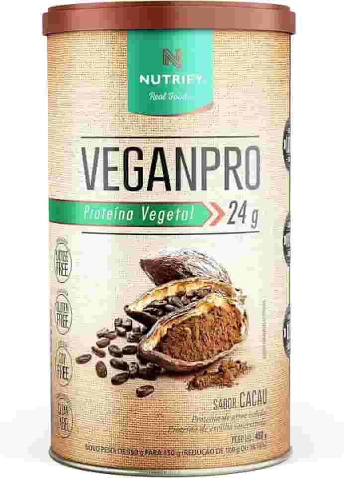 Nutrify - VeganPro Cacau em Pó 450G - Proteína Vegetal Sustentabilidade