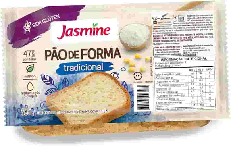 Jasmine Pão de Forma Tradicional Sem Glúten 350g