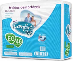 Fralda Descartável Geriátrica Adulto Comfort Life Hiper EG 46 Unidades