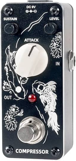 Sondery Pedal Compressor Para Guitarra Elétrica E Baixo, Mini Pedal De Compressão True Bypass, Controles Por Nível De Sustentação E Anexo, Série Art Design