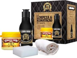 Kit Limpa e Hidrata Couro JR - 200g - Banco automotivo, jaqueta, sofá, sela, bolsa, bota e sapato em couro