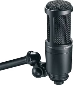 Microfone audio-technica AT2020 Pro Cardioide Condensador, Preto, Grande