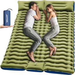 JOYFOX Colchão Inflável para Camping Joyfox 2 Pessoas com Almofada Integrada - Super Resistente, Compacto e Ultraligeiro - 203x136x10 cm