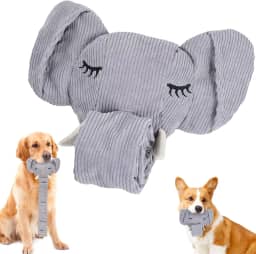 Brinquedos De Pelúcia Para Cães Que Fazem Barulho, Com Apito E Papel Amassado, Brinquedo Interativo Limpeza Dos Dentes Cachorros, Animais Estimação Pequeno, Médio Grande Porte (Elefante)