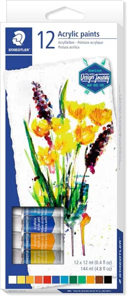STAEDTLER Tubo de tinta acrílica 8500 C12 quilates - Multicolorido (pacote com 12)