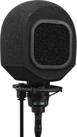 Soundbox Cabine de isolamento de gravação vocal - Escudo de microfone portátil com filtro pop substituível para canto de qualidade de estúdio, podcasts e som de locução. (Filtro Pop de espuma acústica