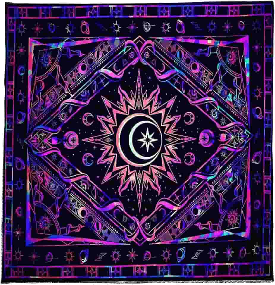 Toalha de mesa de tarô profissional, toalha de mesa de tarô quadrada para bruxaria, melhora a experiência de leitura de cartas