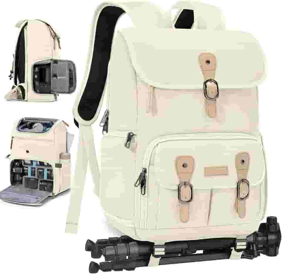 RAINSMORE Mochila para câmera DSLR/SLR Bolsa para câmera profissional de fotógrafos