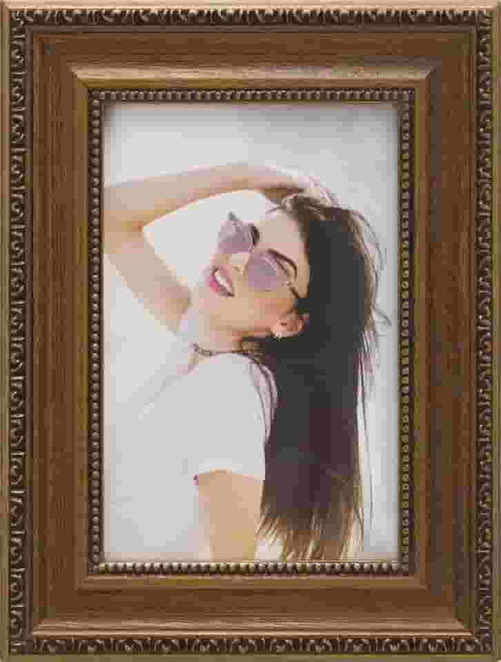 Porta Retrato de Mesa 13x18 cm Moldura Marrom Rústica 1015