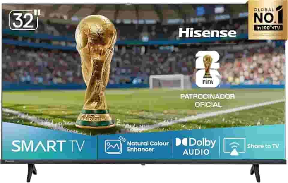 Hisense Smart TV HD 32" Polegadas 32A4NV com HDR10, DTS Virtual X, Compatibilidade Alexa e Google Home