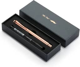 Mr. Pen - Caneta de luxo, barril de ouro rosa, tinta preta, caneta chique, canetas elegantes para mulheres, canetas bonitas para homens