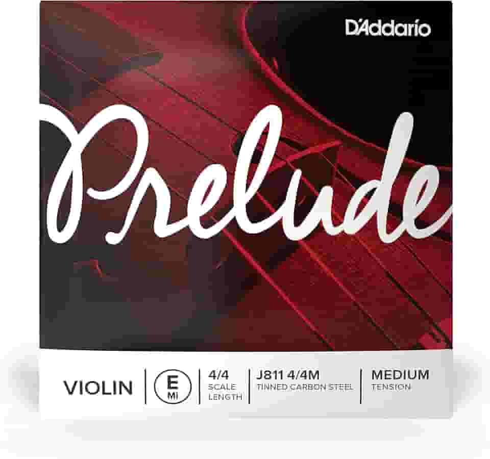 Corda Avulsa Para Violino MI Aço Estanhado Carbono Alta Densidade D’Addario Bowed Prelude J811 4/4M