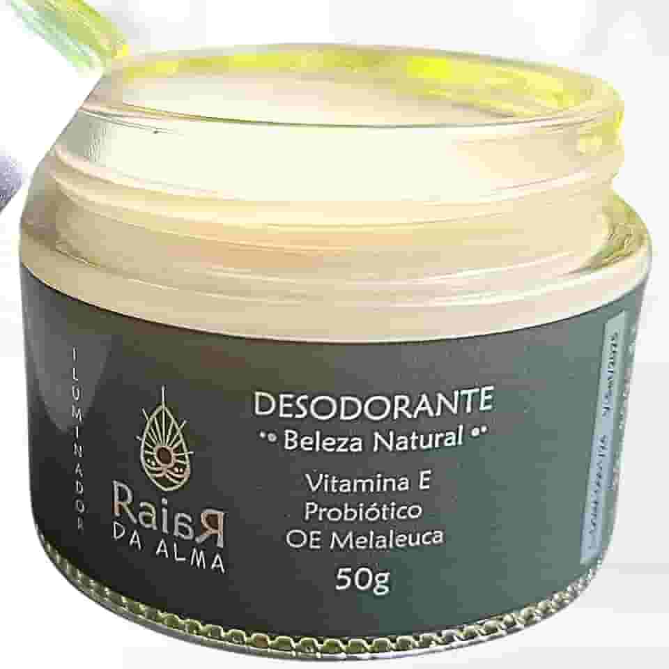 RAIAR DA ALMA Desodorante Natural - com Vitamina E, Probióticos, Melaleuca, Copaíba, Manteigas de Cupuaçu e Manga. Óleos de Alecrim e Capim Limão. Purifica, Nutre, Protege e Ilumina.
