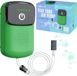 Skywin Bomba aeradora de peixes – Bomba de ar de aquário alimentada por bateria recarregável – Aerador de isca portátil para transporte de peixes, pesca ao ar livre, viagens, movimento, resfriamento