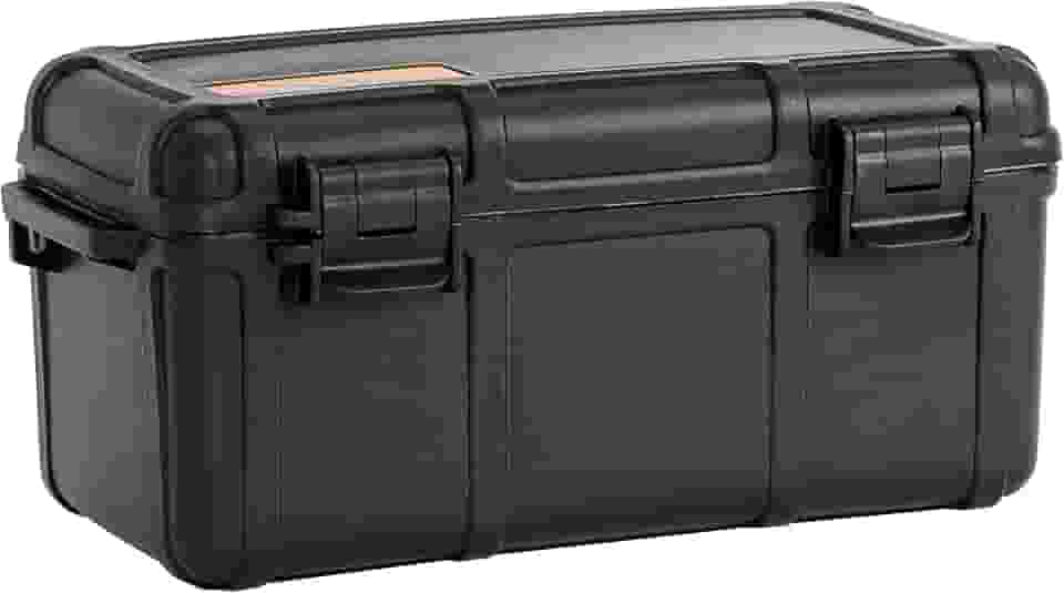 Cigar Caddy 3540 Umidor de charuto para viagem à prova d'água para 15 charutos, com um disco umidificador interno, preto fosco