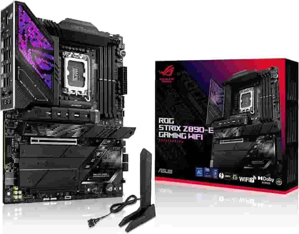 ASUS ROG STRIX Z890-E GAMING WIFI Placa-mãe Gamer Intel Z890 LGA 1700 DDR5 192GB 25 Portas USB ATX