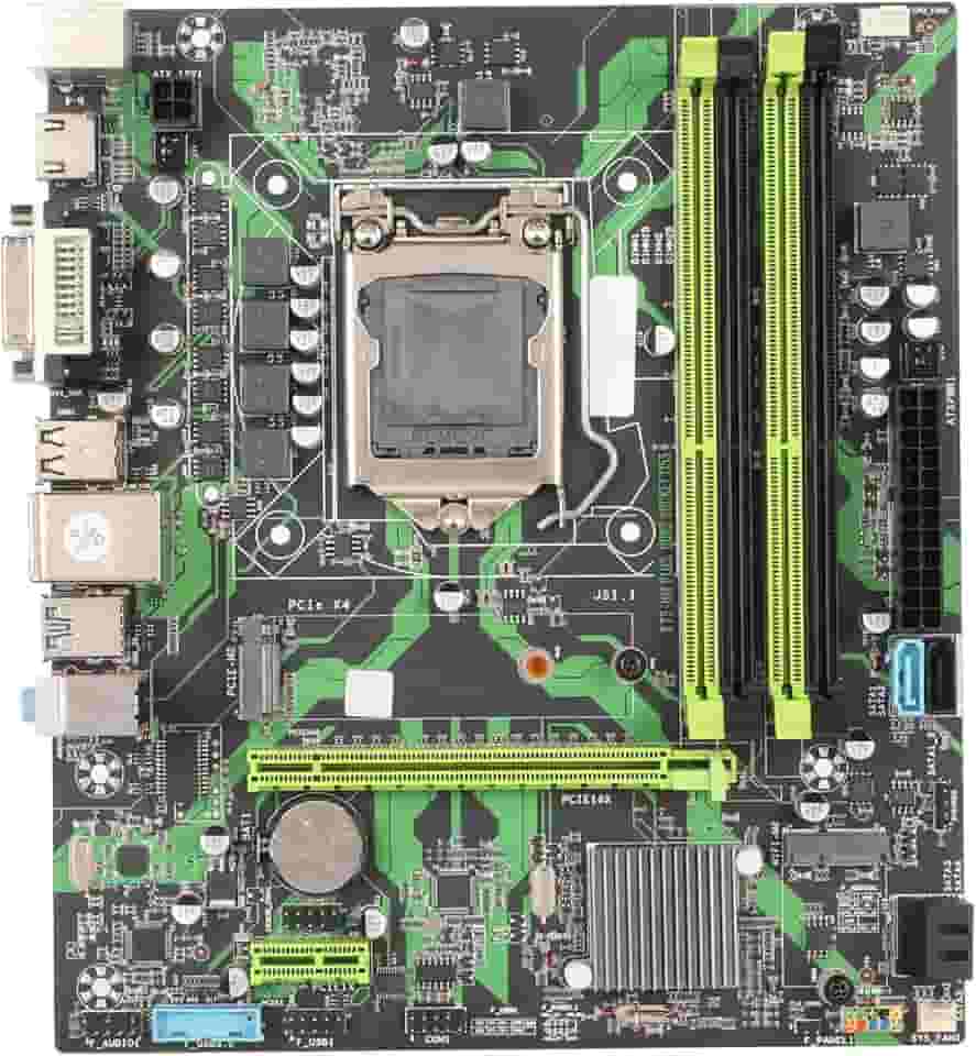 Placa-mãe de Computador LGA 1155, Placa-mãe para PC para Jogos B75 HM DDR3 6 Gbps Micro ATX, Suporte para Memória DDR3 NVME M.2 M.2 USB3.0 SATA3.0 PCIe X16, Placa-mãe ATX para