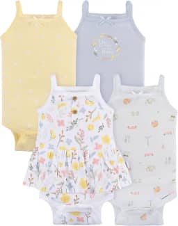 Body sem mangas Multi-pack Sleeveless Onesies Bodysuit Gerberbebê-meninas