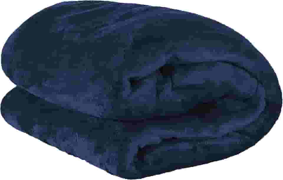 Manta Queen Cobertor Soft Andreza 2,20x2,40m – Ultra Macia, Anti Alérgica e Elegante, Ideal para Dias Frios (Azul)