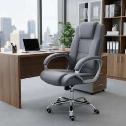 Cadeira De Escritório Executiva Presidente Ergonômica Giratória Ajustável