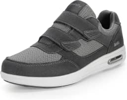 Tênis ortopédico unissex ajustável para diabéticos | fascite plantar/pés inchados/joanetes, Cinza, 11 Wide Women/9 Men