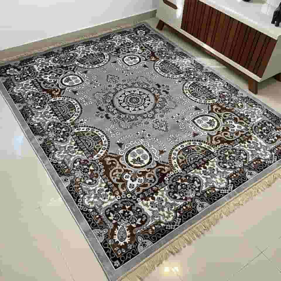 Tapete Sala 2,00x2,50 M Belga Persa Clássico Franja Luxo Medalhão Tabriz (Modelo 8)