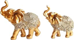 Par Elefantes Decorativo Resina Indiano Sabedoria Sorte K (K100 e K200)