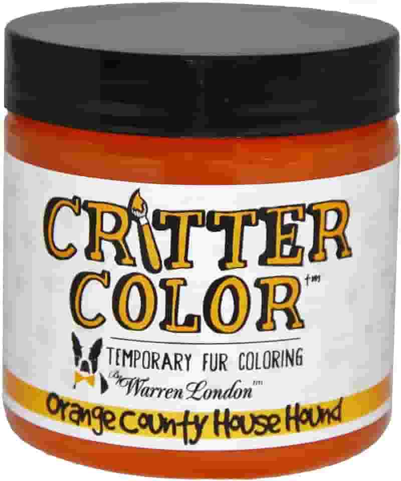 Tinta de pele temporária para cães Critter Color – Orange County House Hounds da Warren London | Tintura de pelo de animal de estimação lavável e não tóxica | Fácil de aplicar e secar | Não esfregará