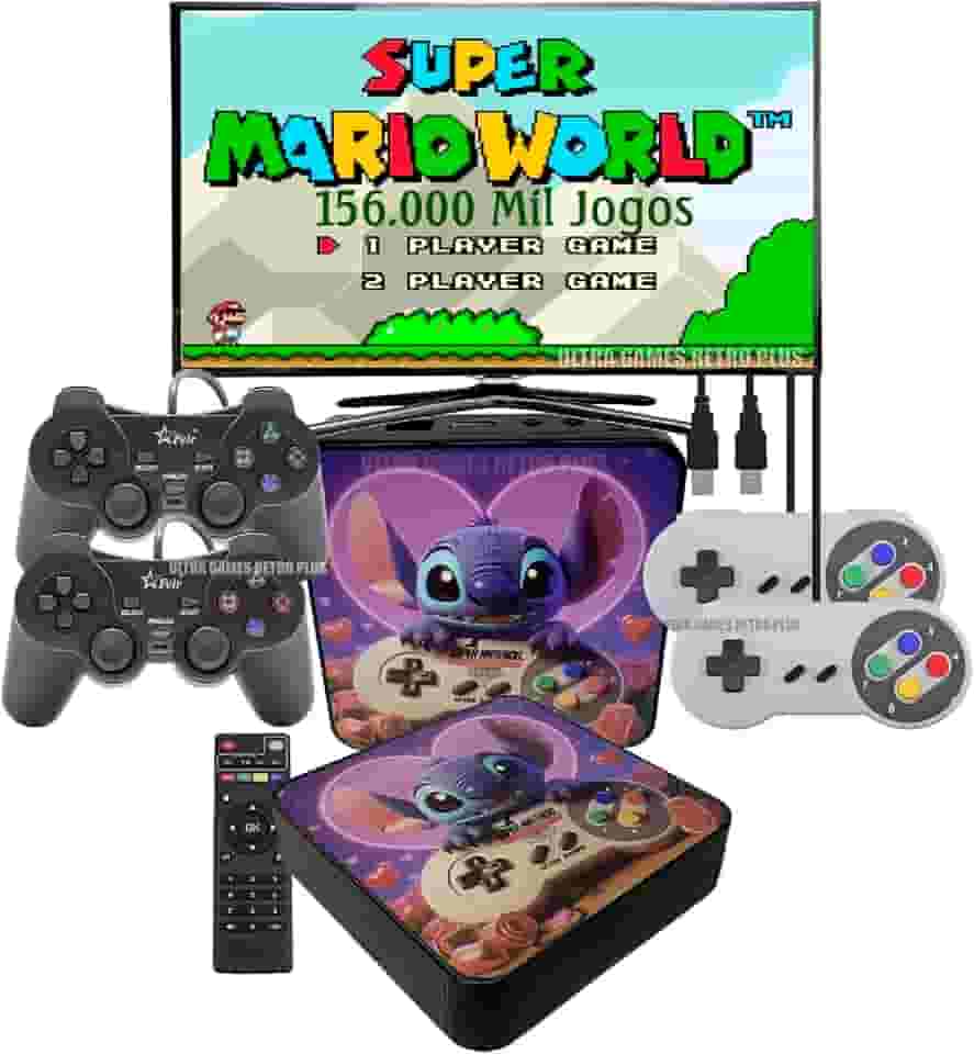 Video Game Retro Stitch Premium Edição Especial + 156 Mil jogos + 4 Controles + Atualizado