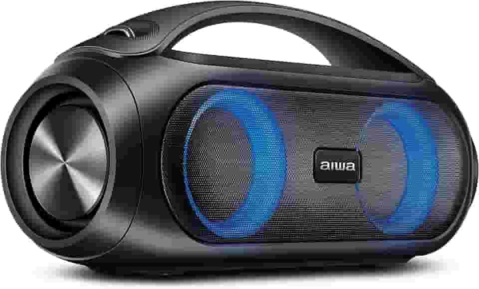Caixa de Som Boombox AIWA BBS-02A 50W Bluetooth 8H IPX5 RGB USB