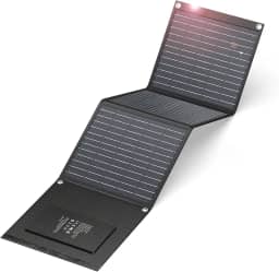 EnginStar Carregador Solar de 30 W, Painel Solar Usb para Camping, Caminhadas e Atividades Ao Ar Livre, Compacto e Leve, À Prova D'Água Ipx4, Carregando Vários Dispositivos com Por (, 30 W)