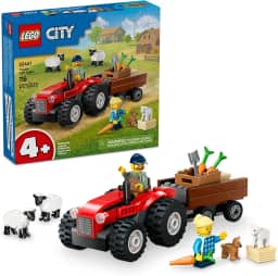 LEGO City Great Vehicles Trator de Fazenda Vermelho com Trailer e Ovelhas 60461