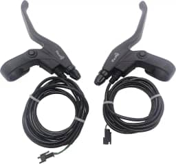 Alavanca de freio E-Bike, punhos de freio para bicicleta elétrica ou scooter E, acessórios Ebike cortam energia quando freios peças de ebike (suporte de fio pequeno)