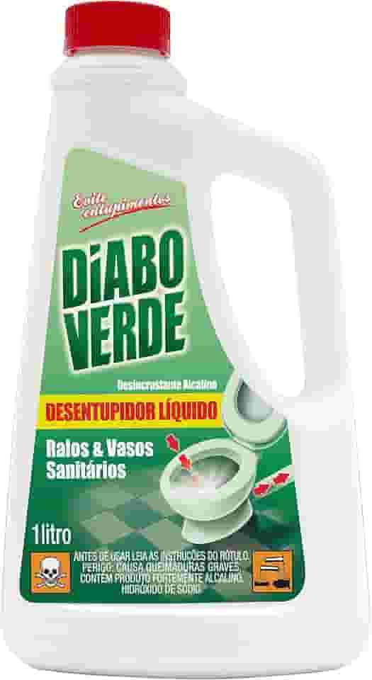 Desentupidor de vasos sanitários e ralos DIABO VERDE líquido 1 Litro